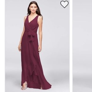 David's Bridal Bridesmaids dress - wine burgundy